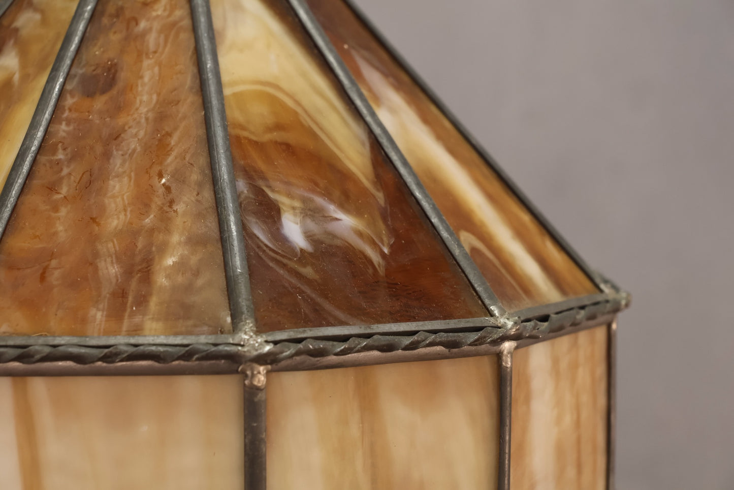 Café au Lait Stained Glass Swag Lamp