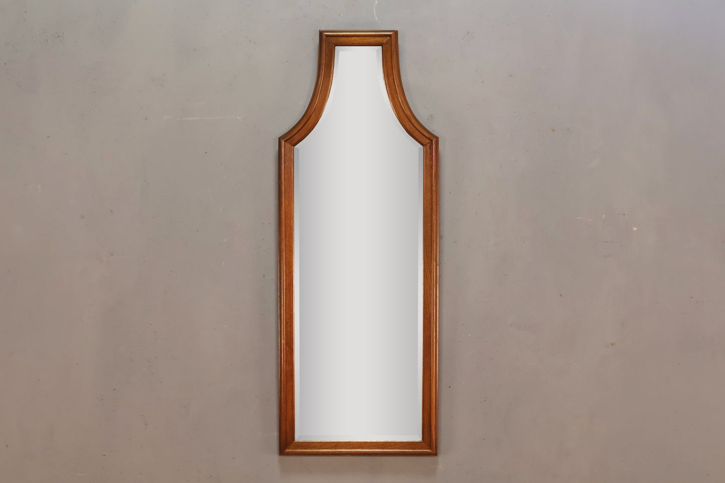 Slim Walnut Arched Mirror