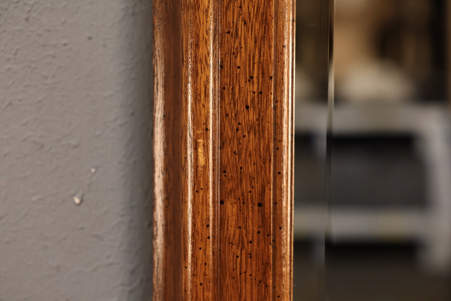 Slim Walnut Arched Mirror