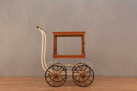 Antique Carriage-Style 2-Tier Cart