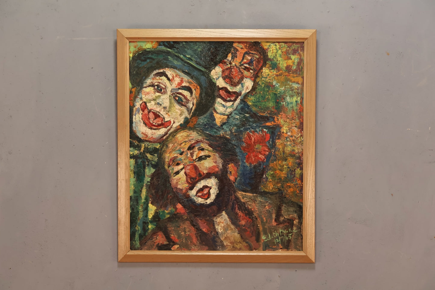 "Clownin' Around" 1960s Painting