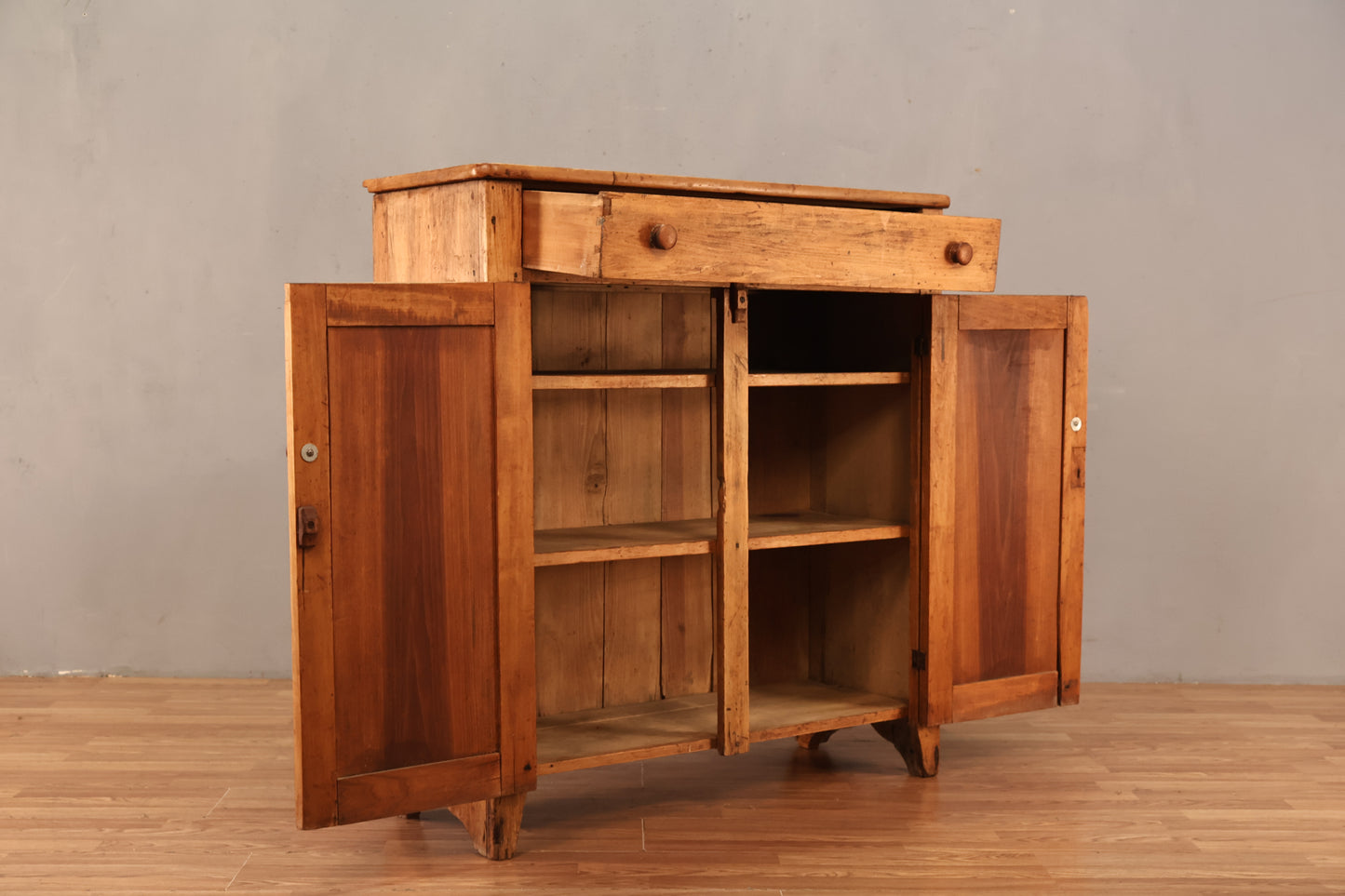 Antique Pine 2-Door Cabinet - ONLINE ONLY