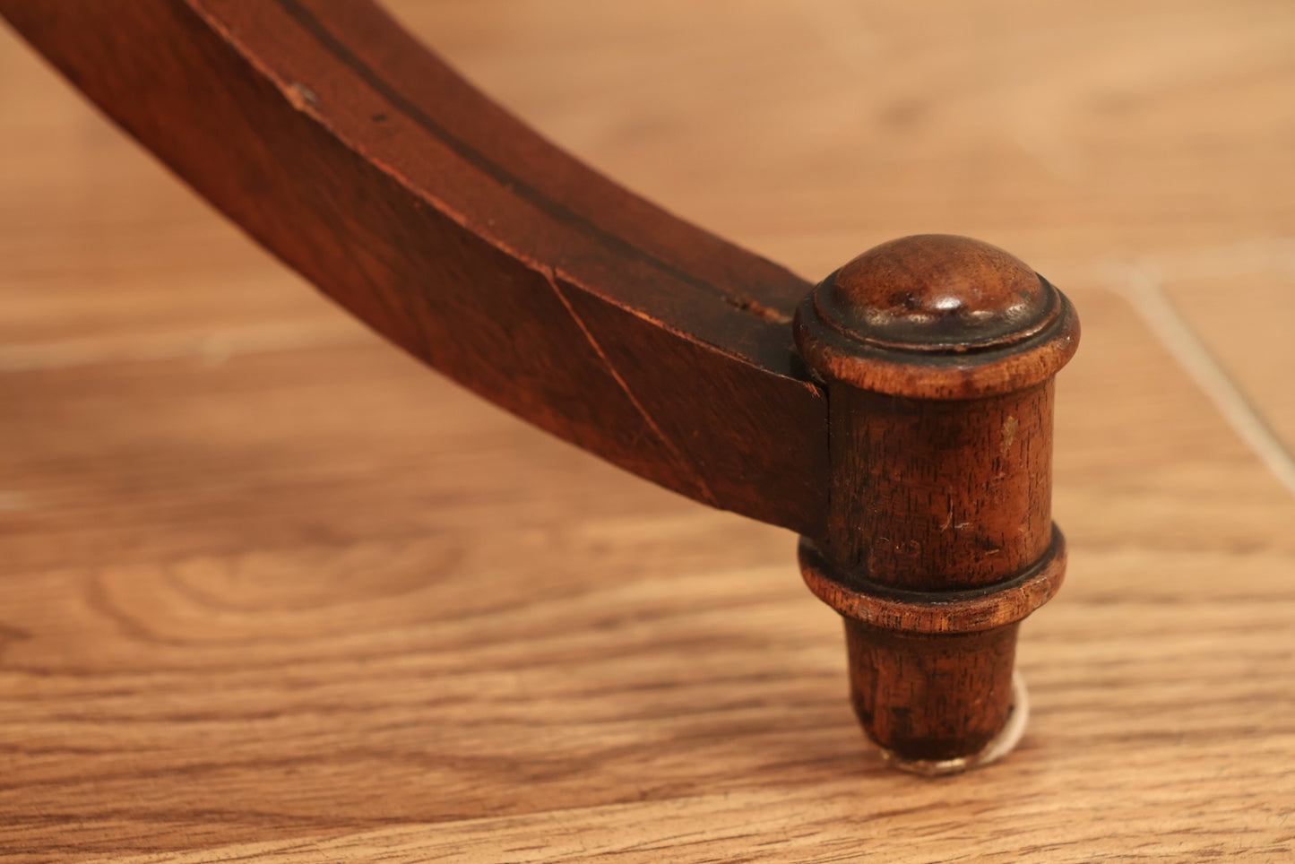 Antique Mahogany Leather-Top Occasional Table