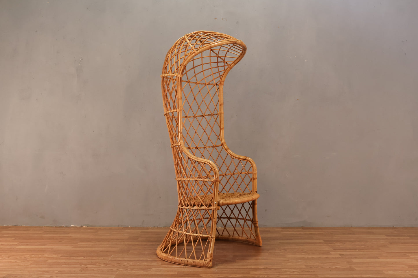 Tall Rattan & Wicker Porter's Chair - ONLINE ONLY