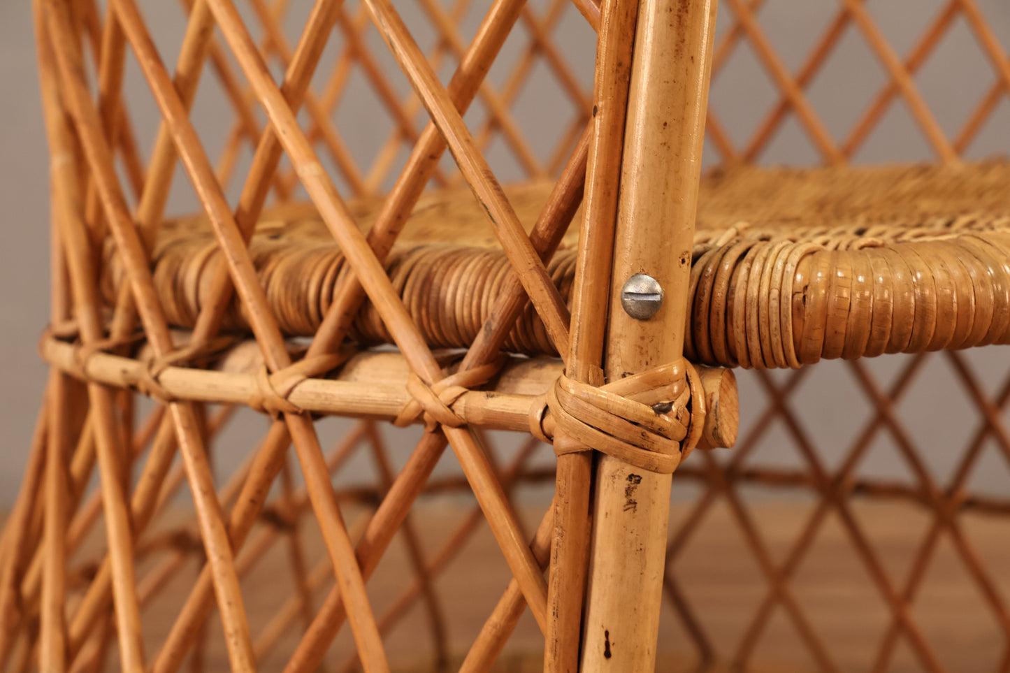 Tall Rattan & Wicker Porter's Chair - ONLINE ONLY