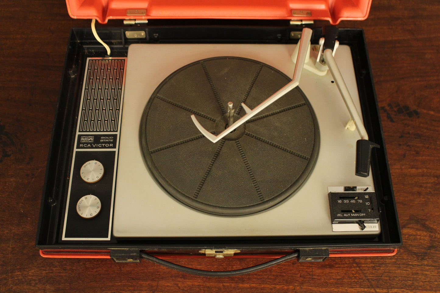 1960s Red Portable Record Player