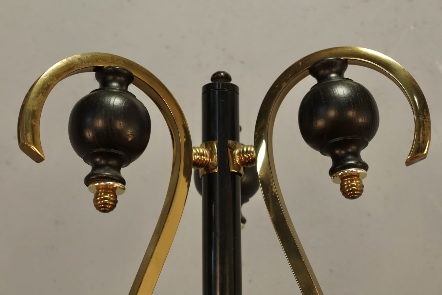 Large Brass & Fiberglass Table Lamp