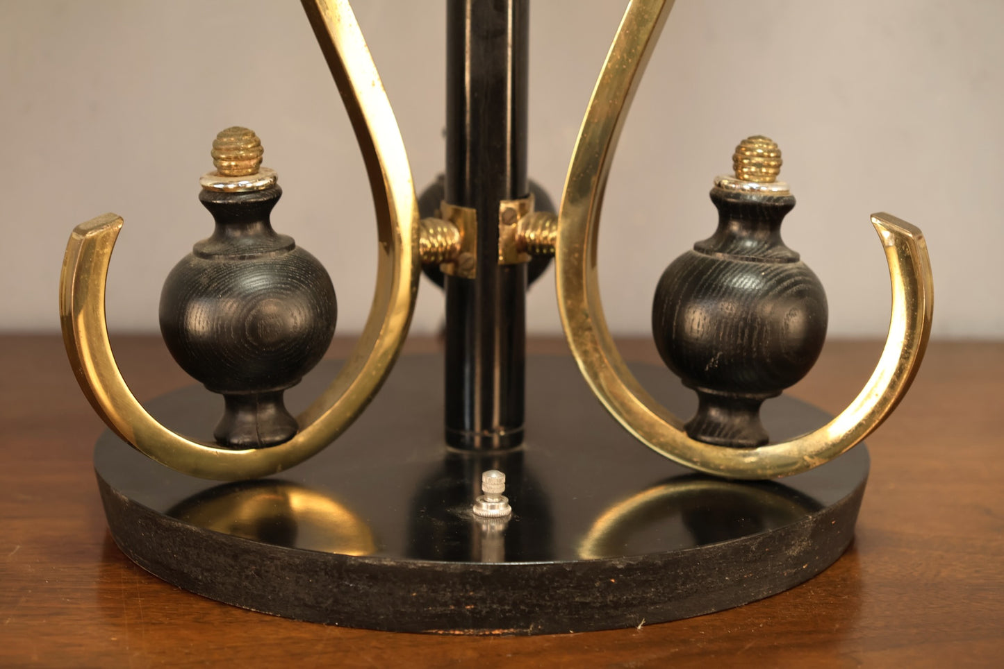 Large Brass & Fiberglass Table Lamp