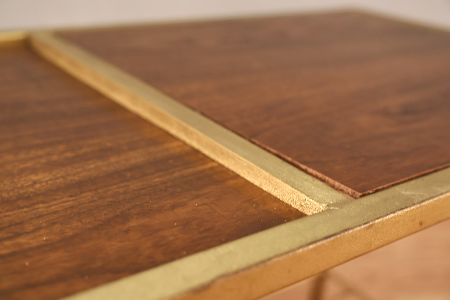 Retro Gold Stepback Side Table - ONLINE ONLY
