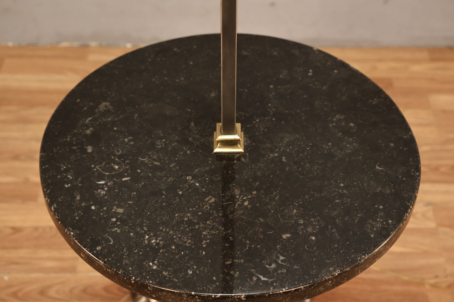 Steel & Marble Curlicue Side Table Floor Lamp - ONLINE ONLY