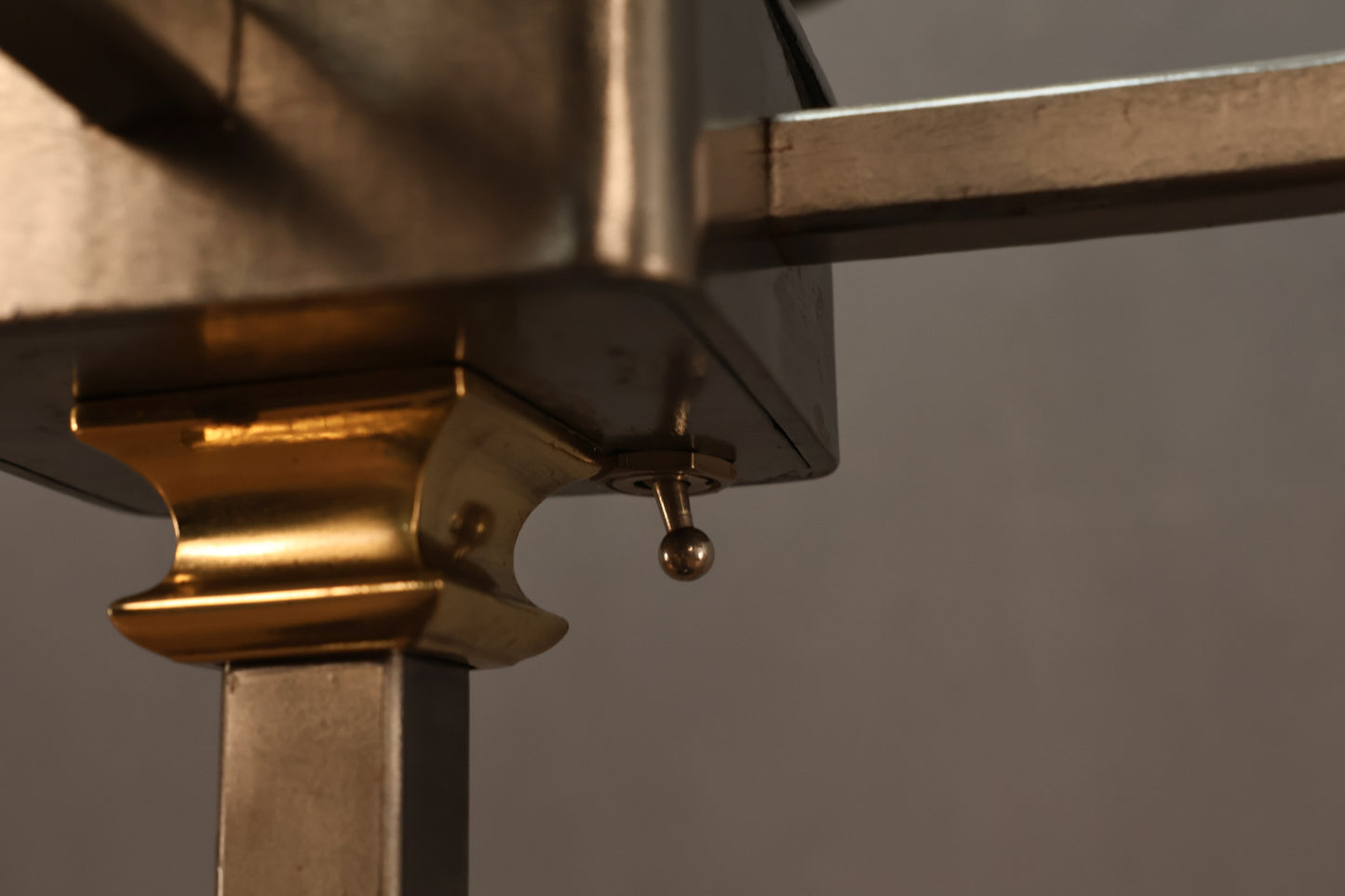 Steel & Marble Curlicue Side Table Floor Lamp - ONLINE ONLY