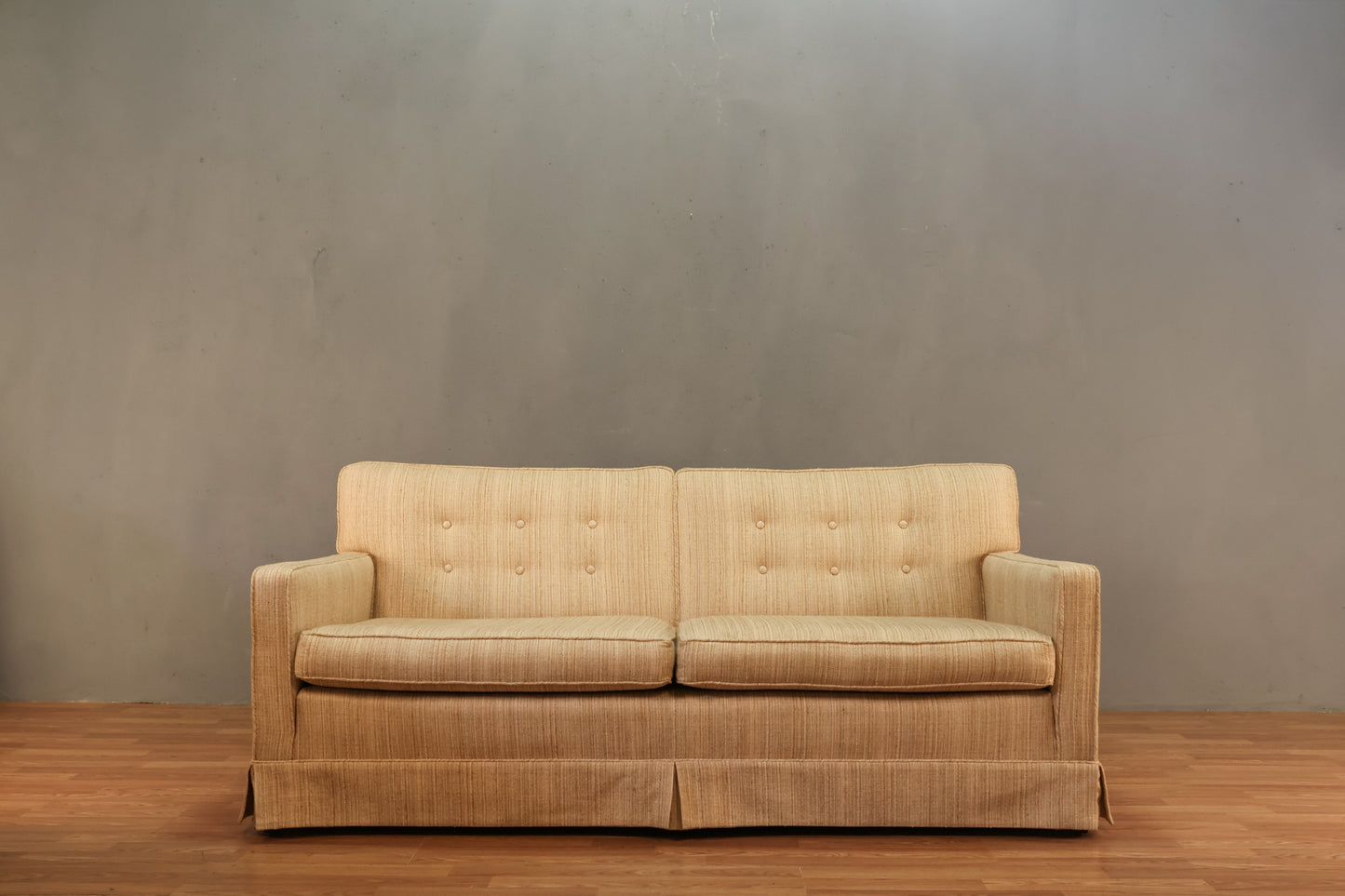 Oatmeal Tufted Sofa - ONLINE ONLY