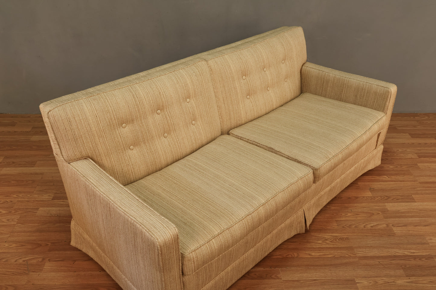 Oatmeal Tufted Sofa - ONLINE ONLY