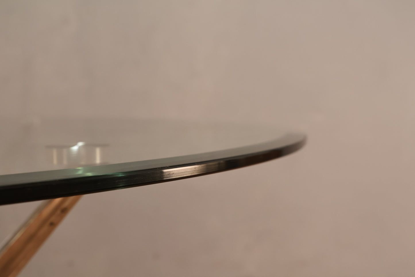 Mid Century Glass & Chrome Tripod Dining Table - ONLINE ONLY