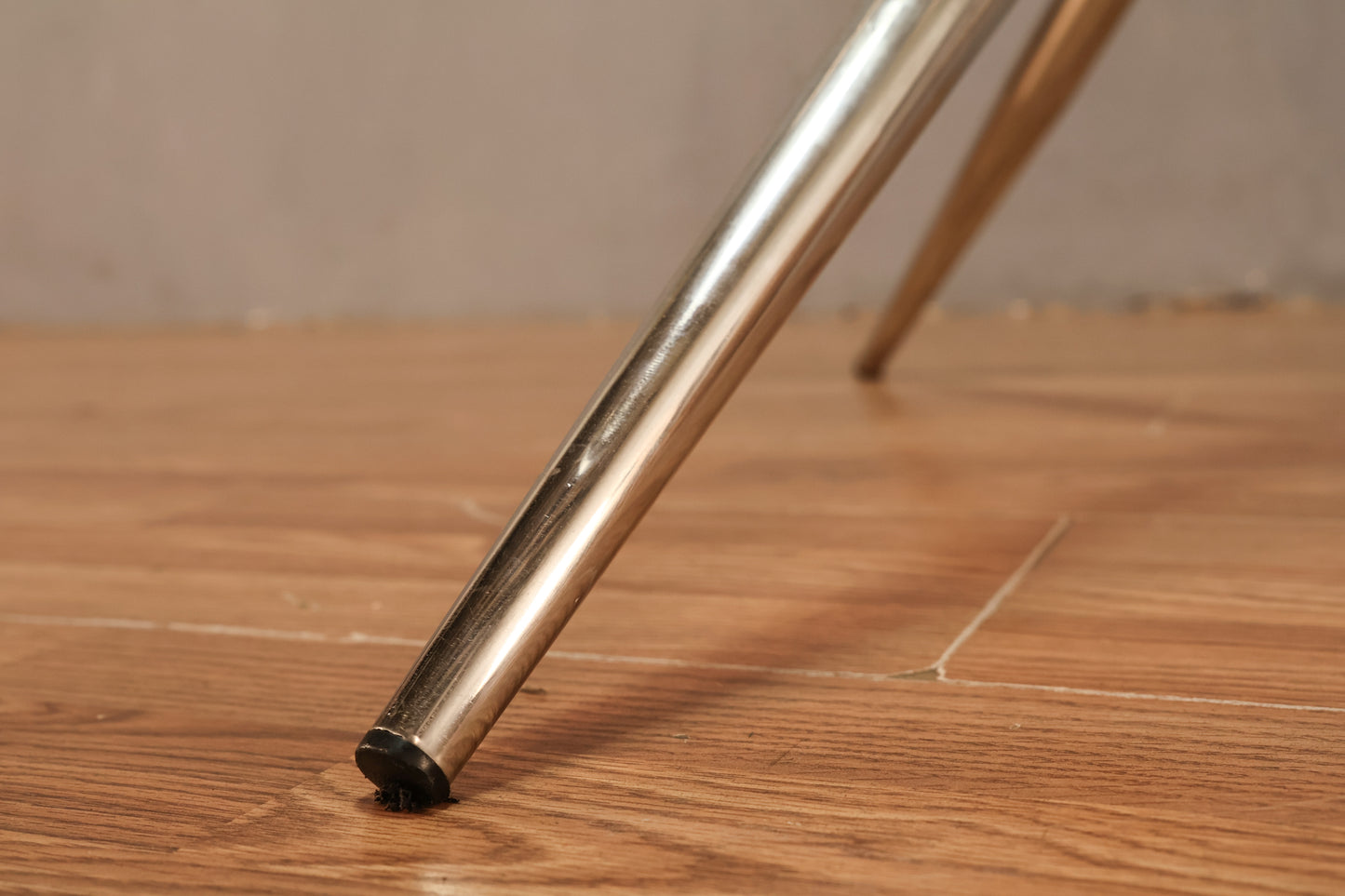 Mid Century Glass & Chrome Tripod Dining Table - ONLINE ONLY