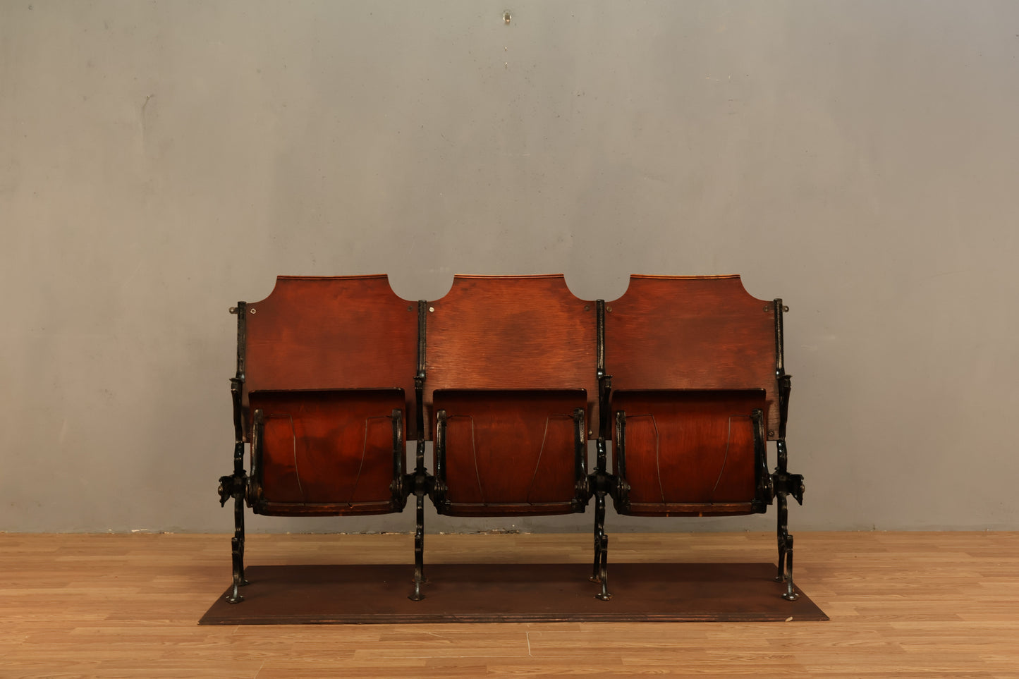 Antique 3-Seat Theater Bench - ONLINE ONLY