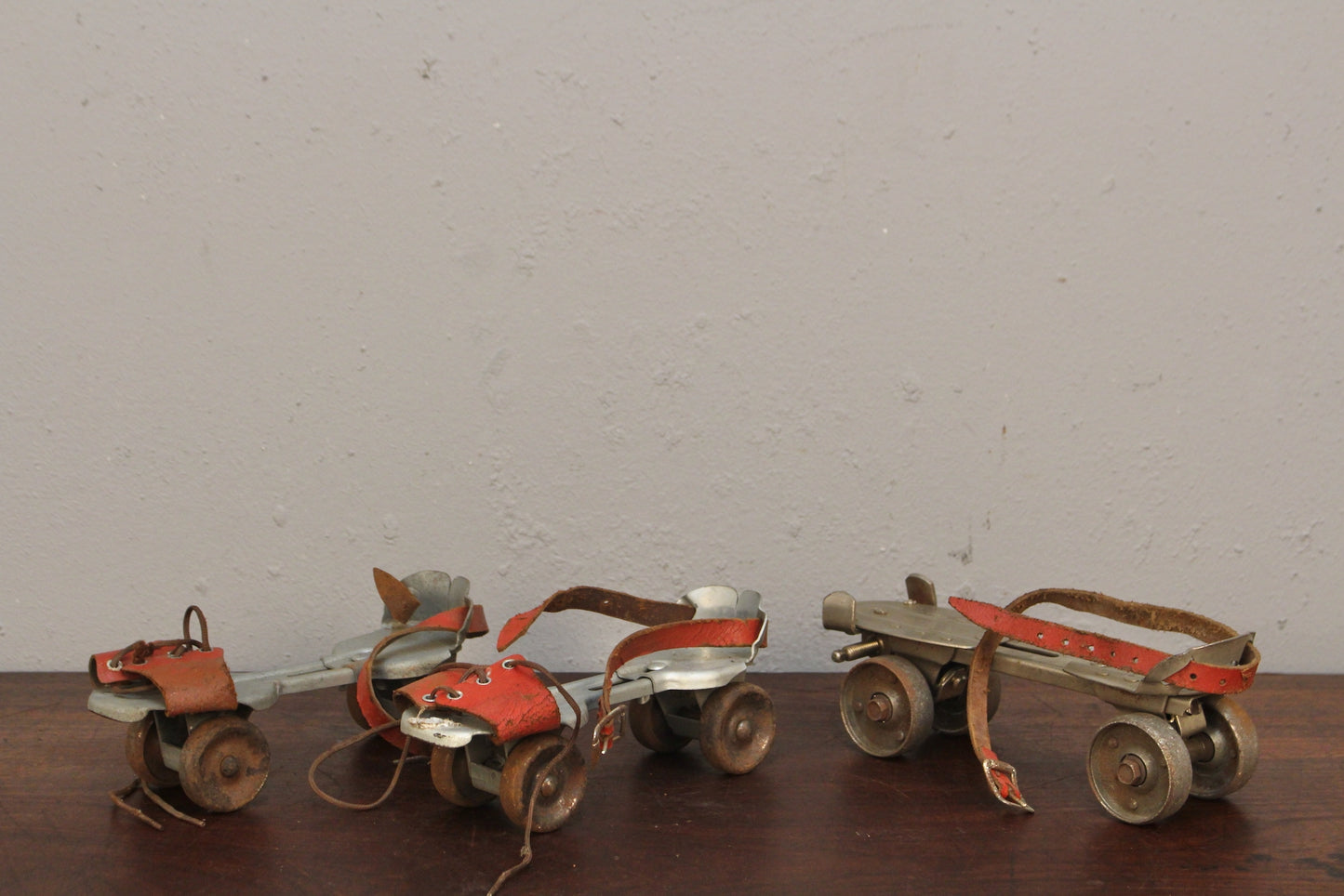 Set of 3 1950s Adjustable Kid's Roller Skates