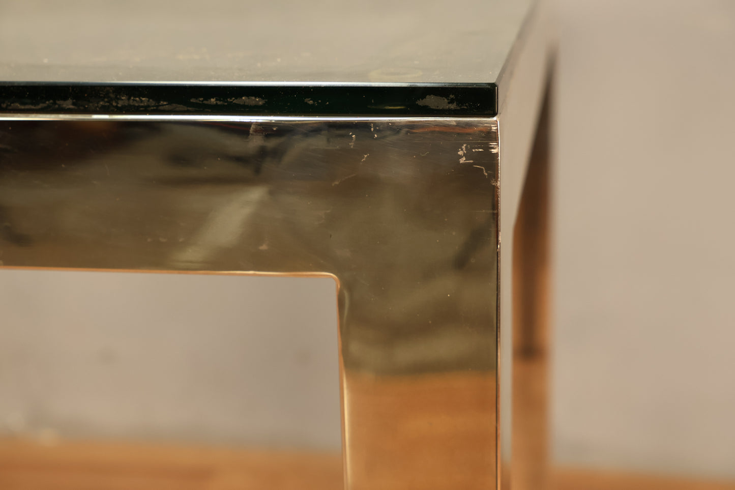 Milo Baughman-Style Chrome & Glass Dining Table - ONLINE ONLY