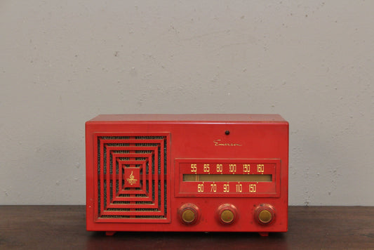 1950s Red Emerson Prop Radio
