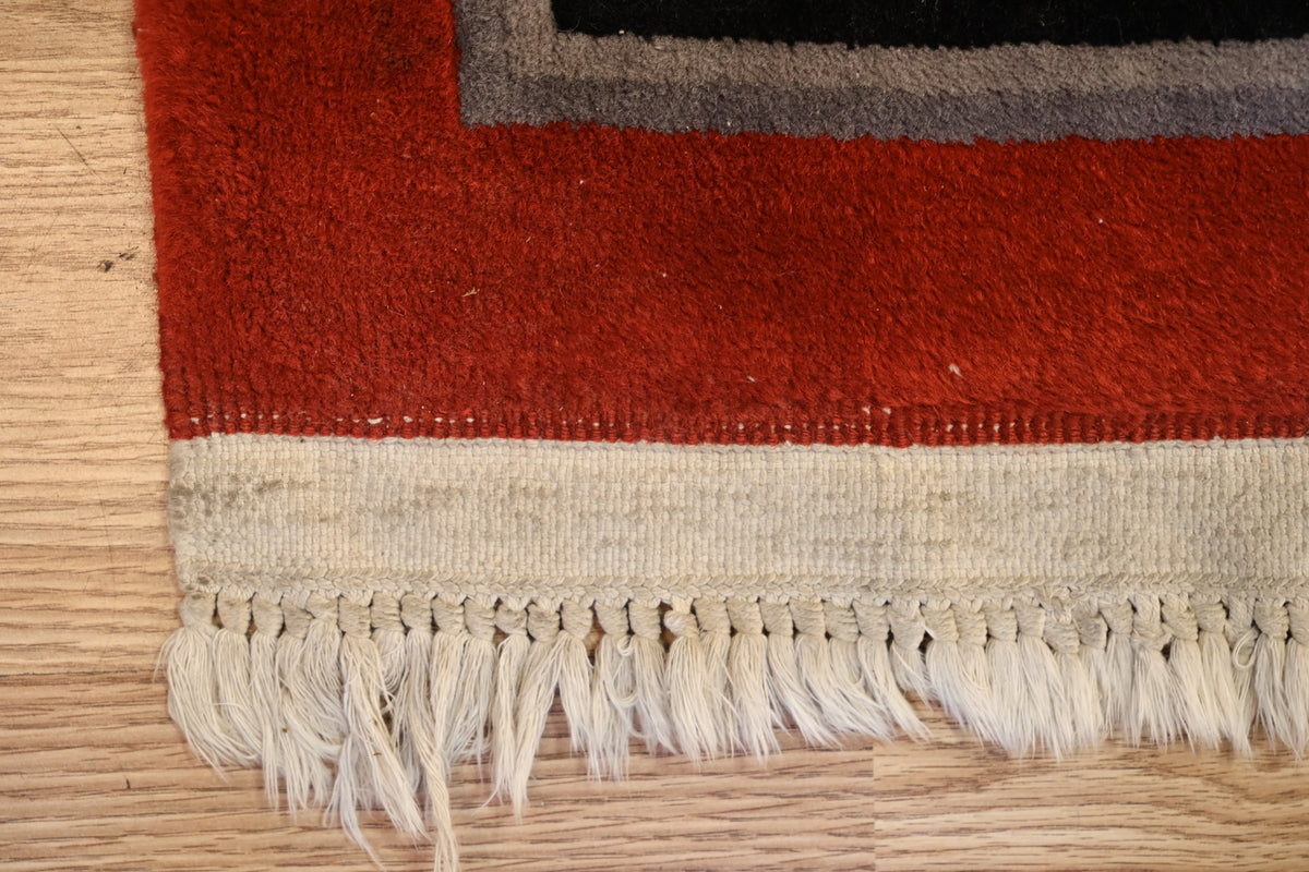Large Chinese Crimson Wool Area Rug - ONLINE ONLY