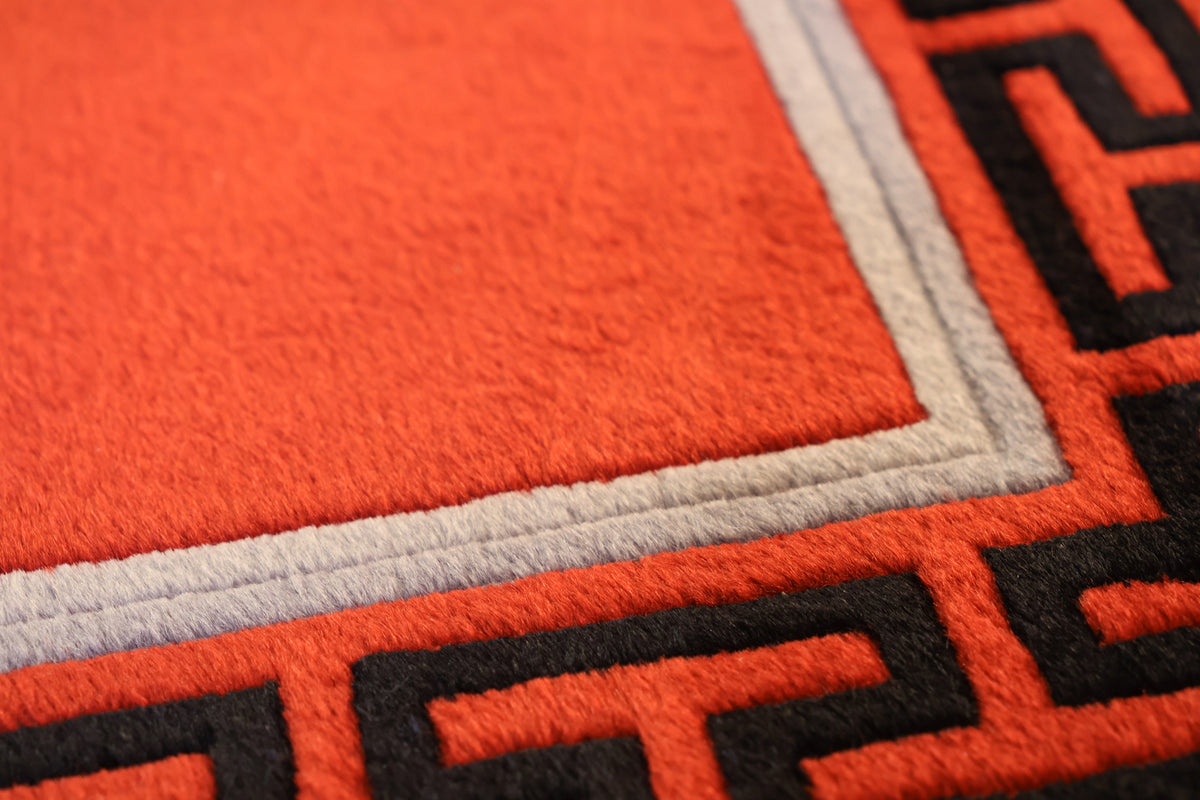 Large Chinese Crimson Wool Area Rug - ONLINE ONLY