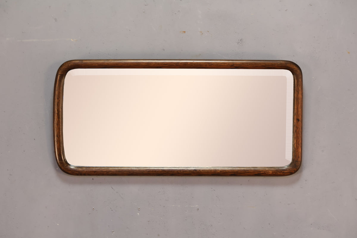 Antique Horizontal Oak Mirror