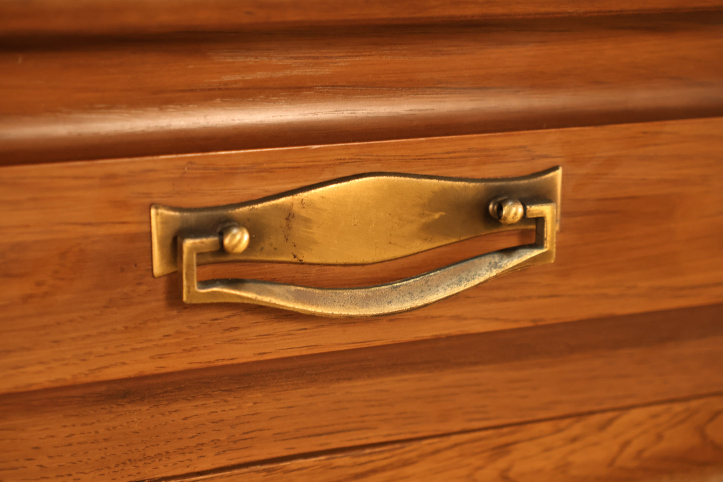 Mid Century Walnut 3-Drawer Credenza