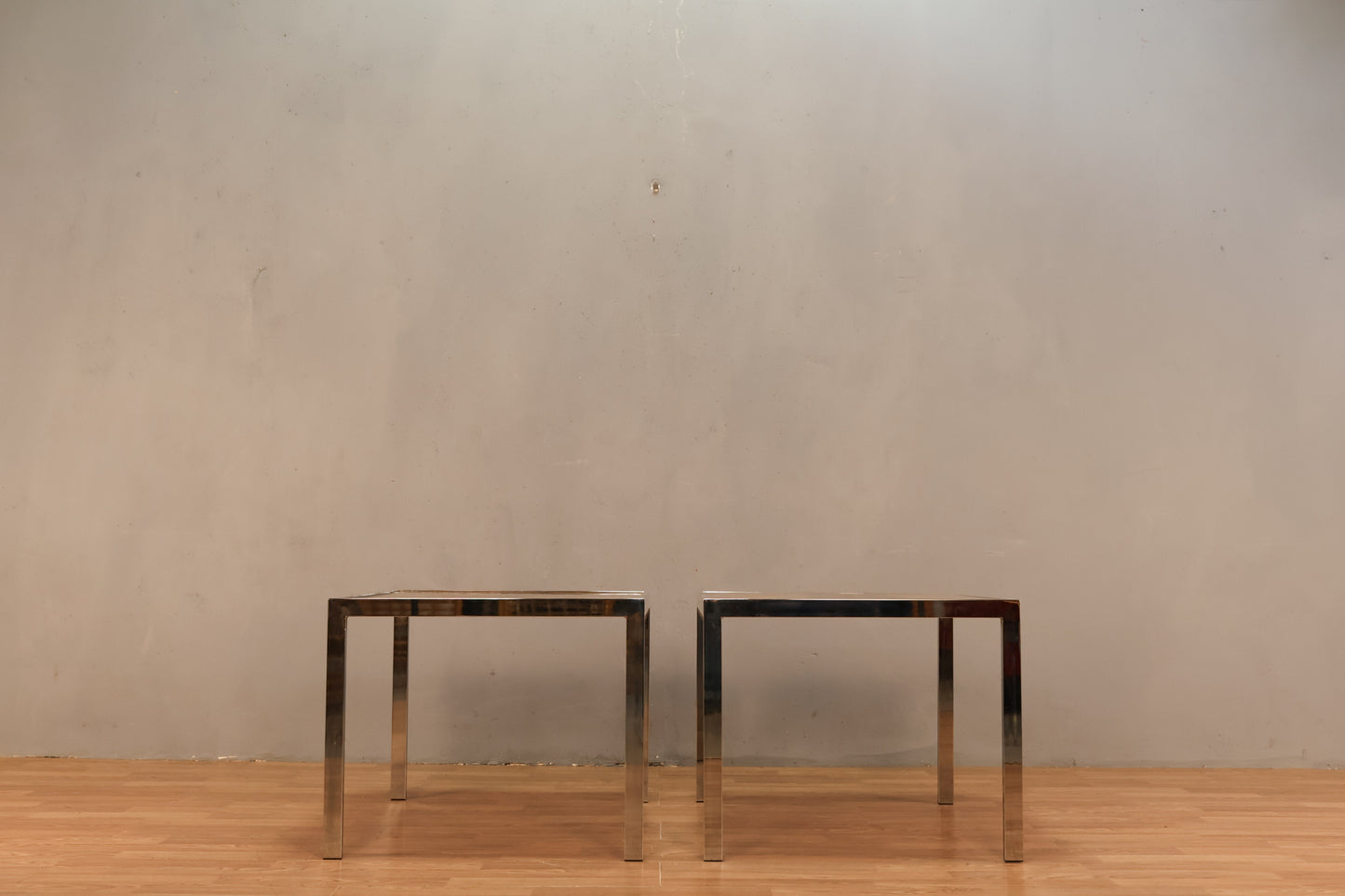 1970s Italian Molten Copper & Chrome End Table