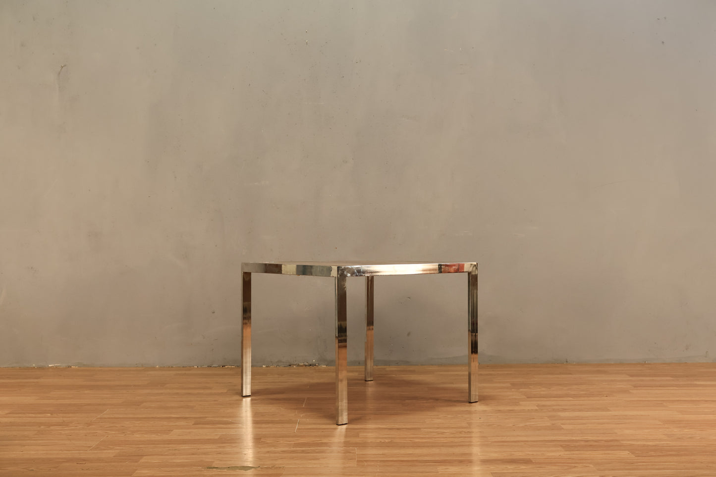 1970s Italian Molten Copper & Chrome End Table