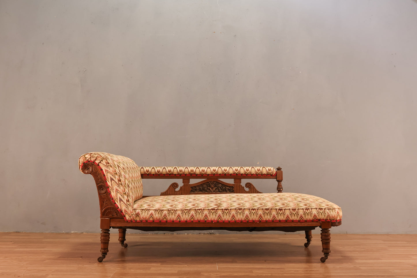 Victorian Eastlake Ikat Chaise Lounge - ONLINE ONLY