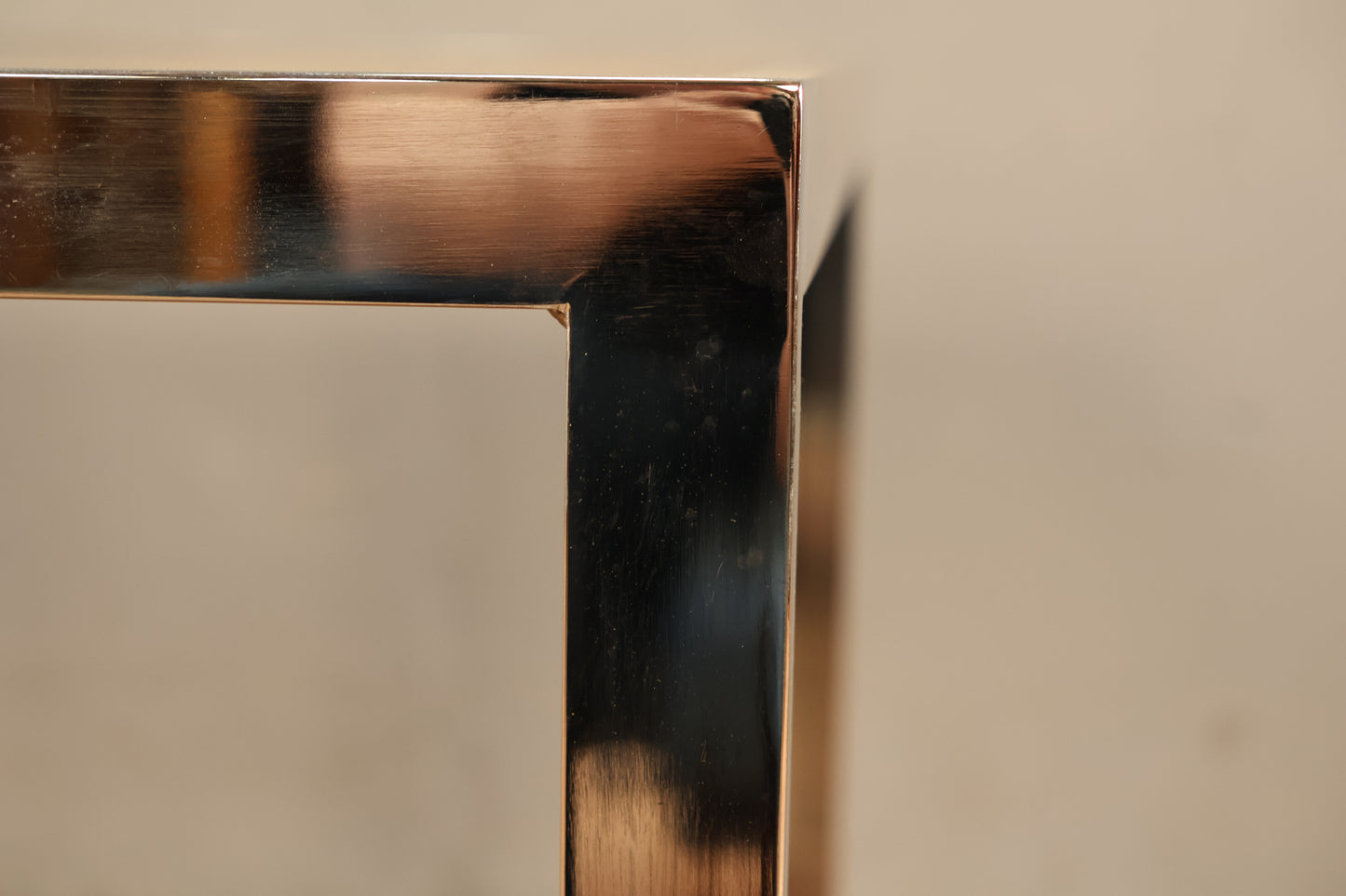 1970s Italian Molten Copper & Chrome End Table