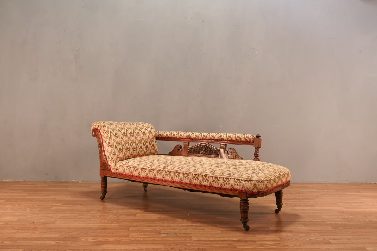 Victorian Eastlake Ikat Chaise Lounge - ONLINE ONLY
