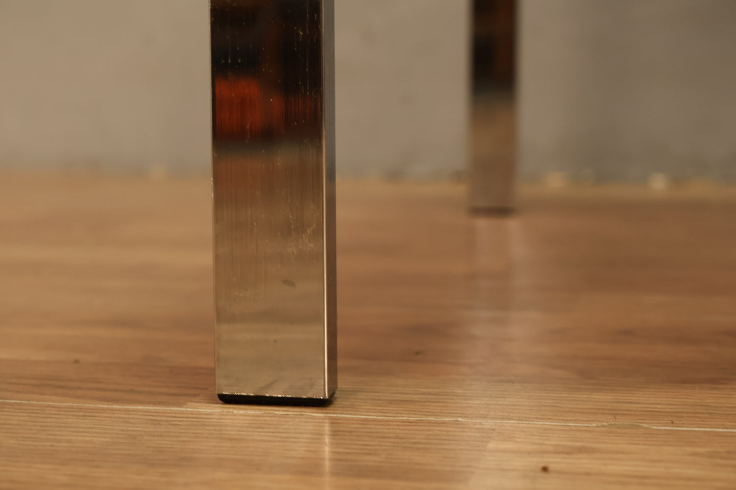 1970s Italian Molten Copper & Chrome End Table
