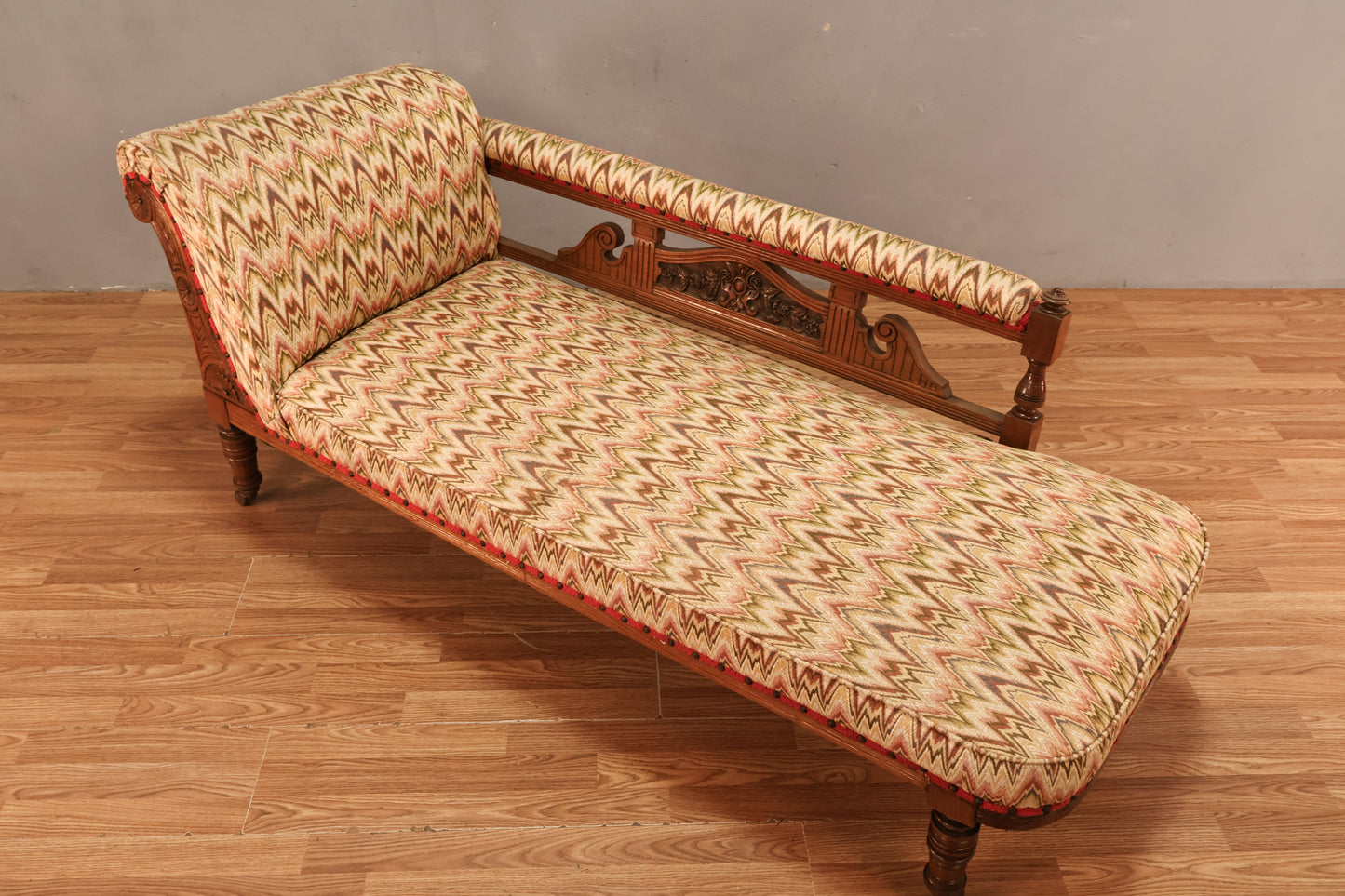 Victorian Eastlake Ikat Chaise Lounge - ONLINE ONLY