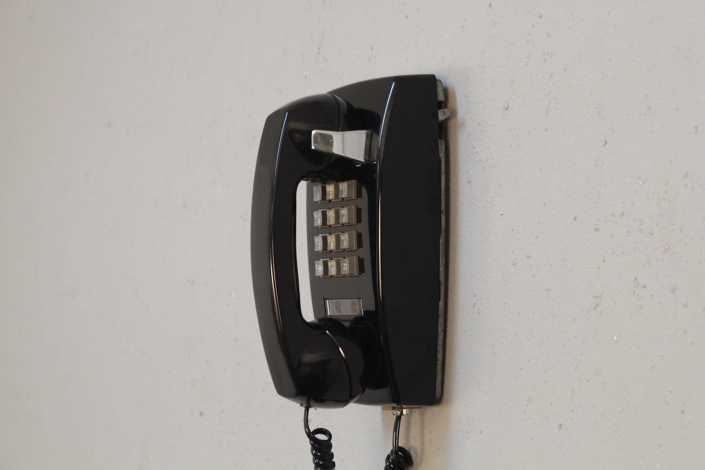 Black Wall-Mount Touch-Tone Telephone