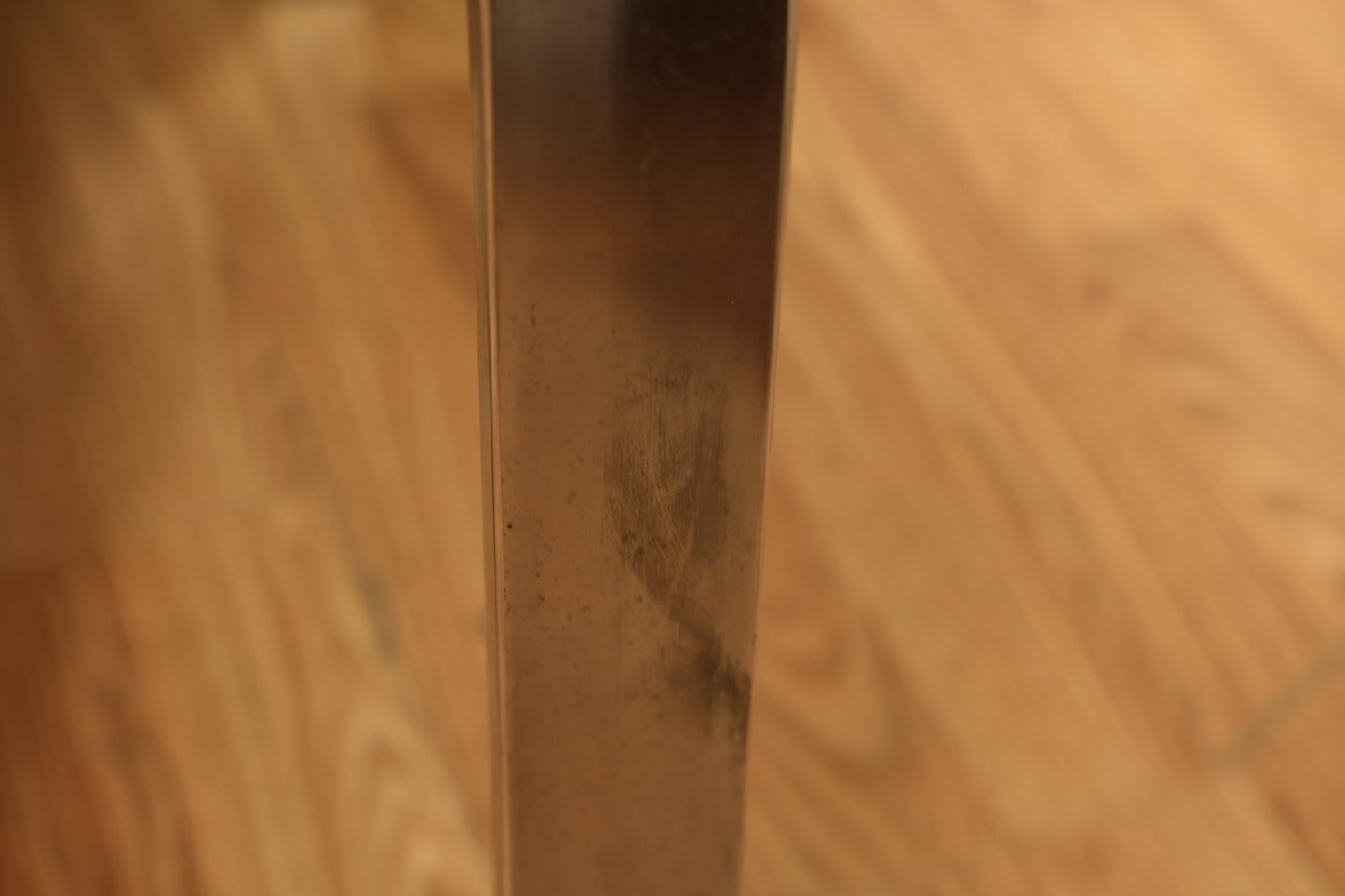 1970s Italian Molten Copper & Chrome End Table
