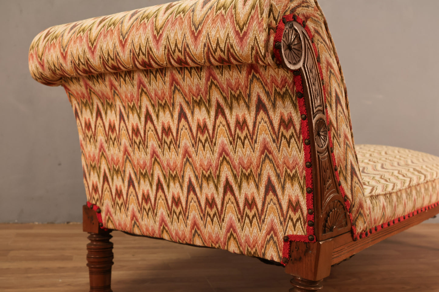 Victorian Eastlake Ikat Chaise Lounge - ONLINE ONLY