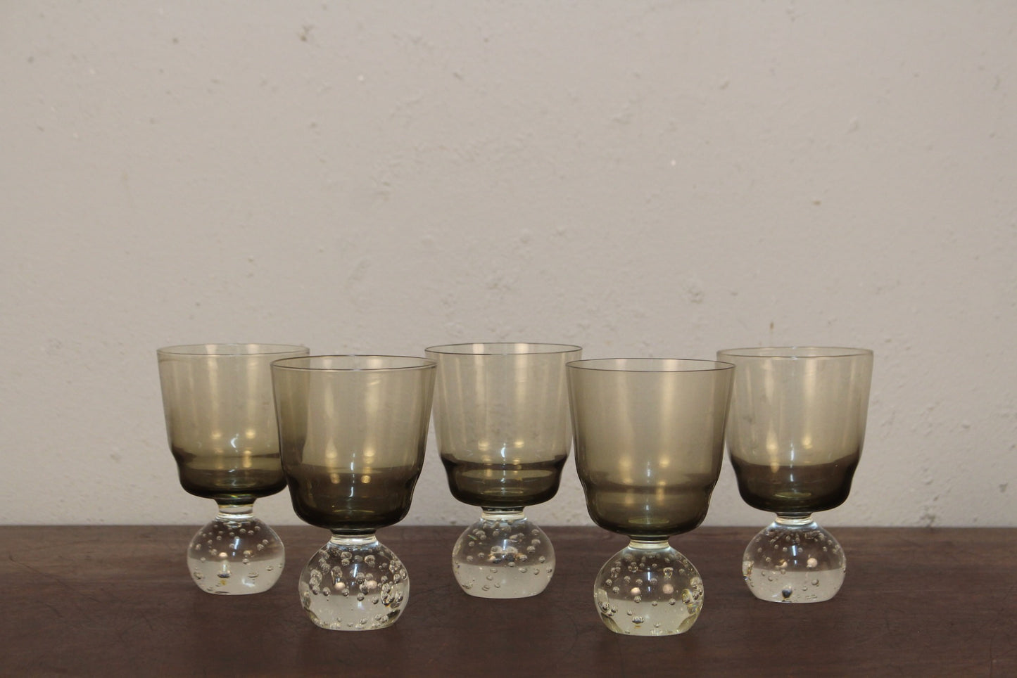 Set of 5 Large Serax "Eternal Snow" Stem Glasses