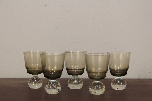 Set of 5 Large Serax "Eternal Snow" Stem Glasses