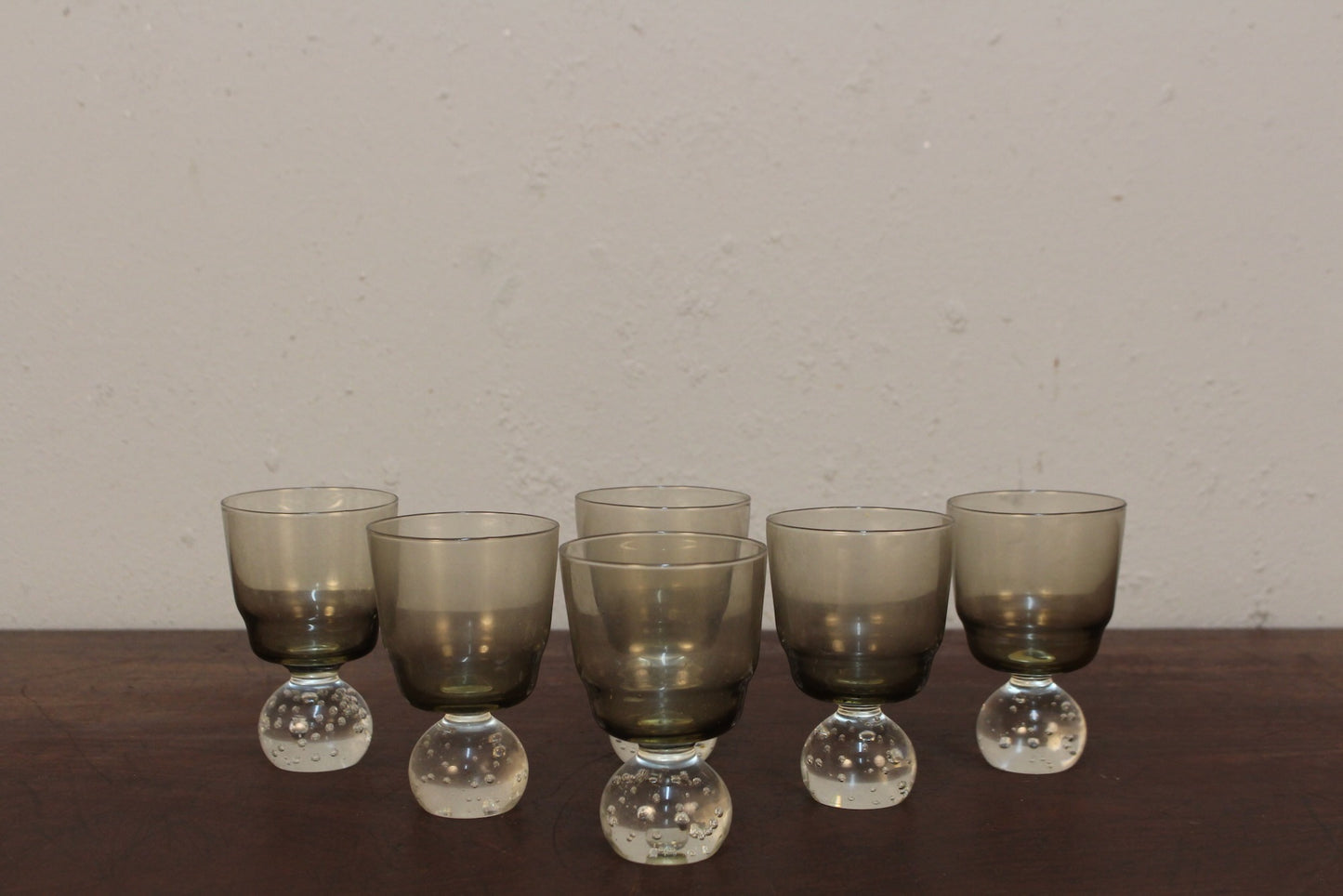 Set of 6 Small Serax "Eternal Snow" Stem Glasses