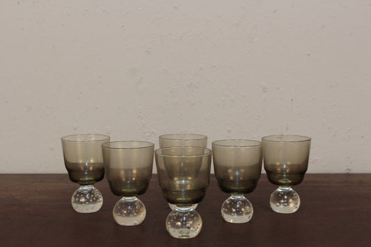 Set of 6 Small Serax "Eternal Snow" Stem Glasses