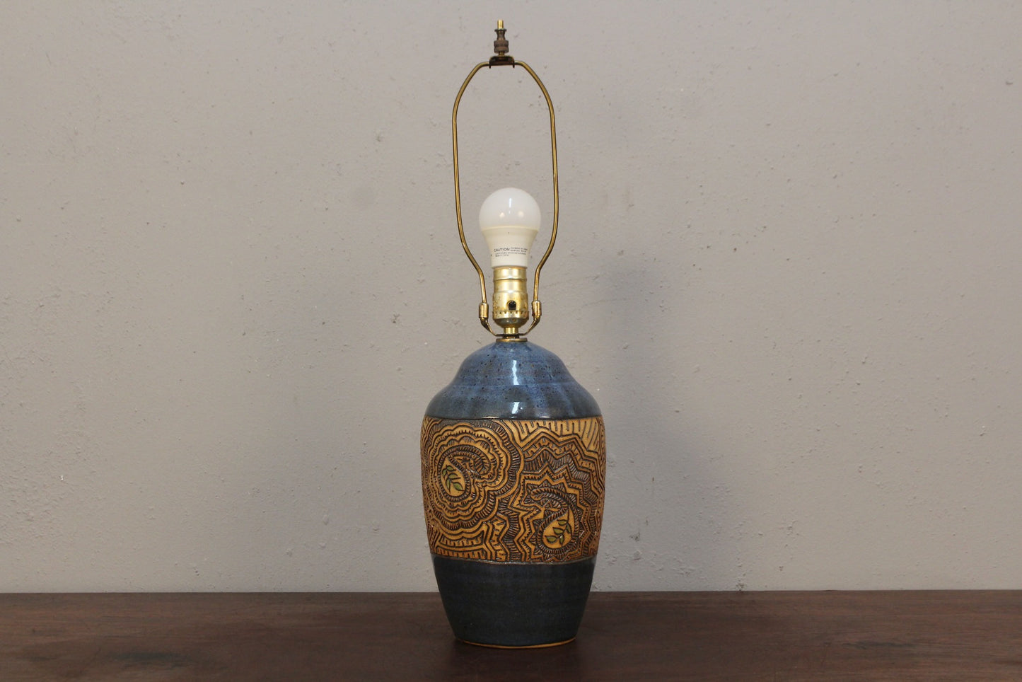 Pair of Paisley Ceramic Table Lamps