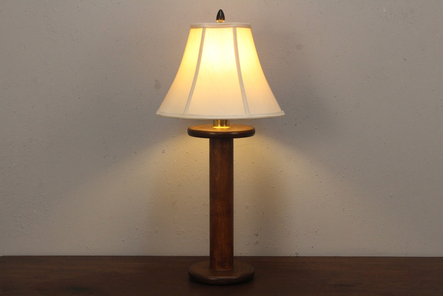 Wooden Spool Table Lamp