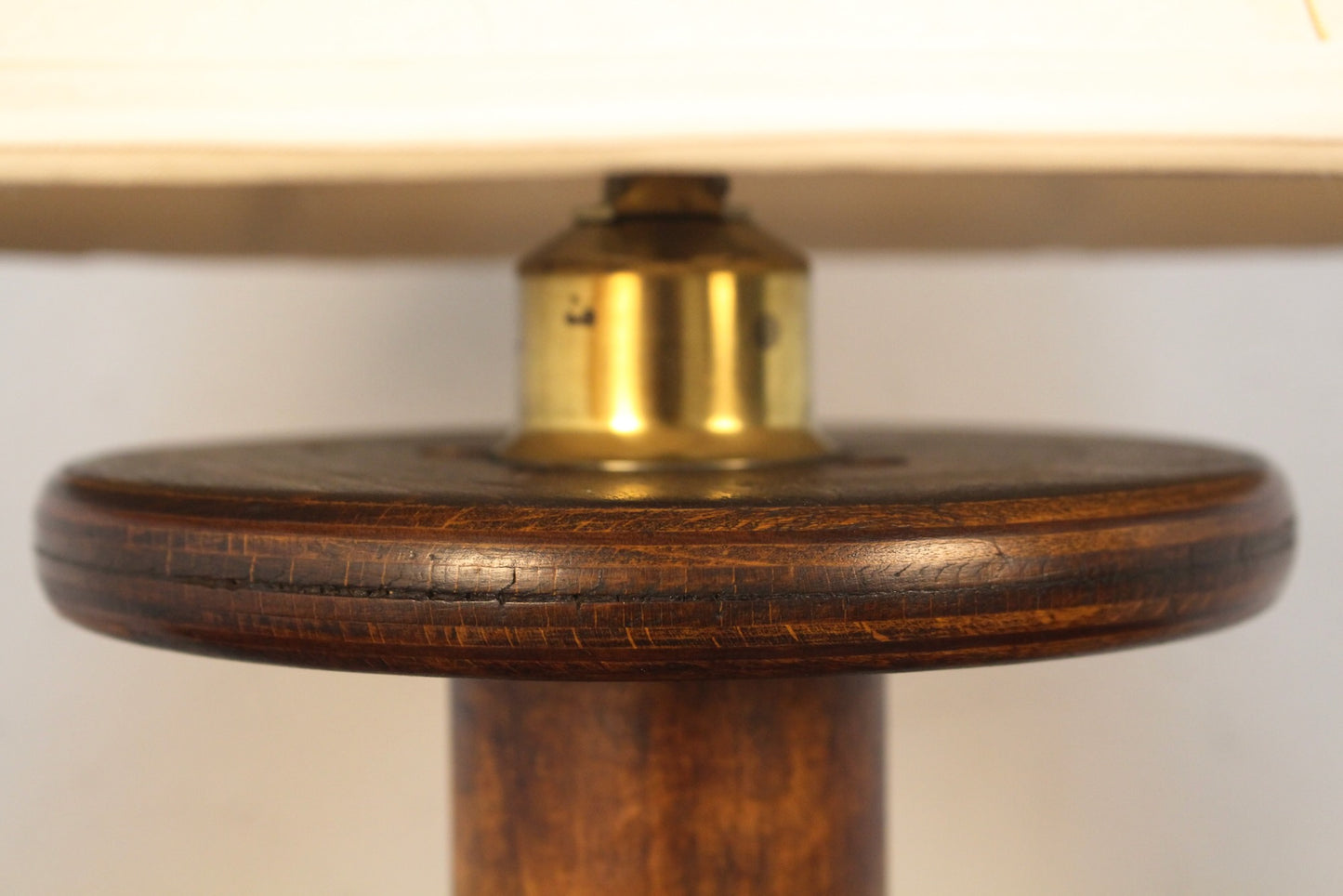 Wooden Spool Table Lamp