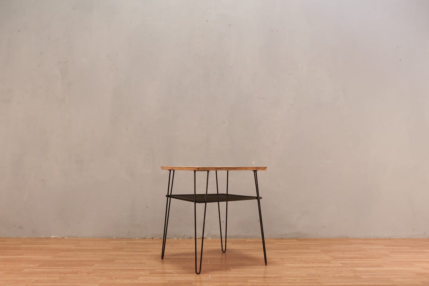 Atomic Iron & Laminate 2-Tier End Table - ONLINE ONLY