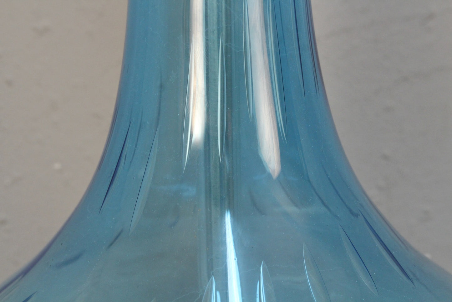 Pair of Tall Blue Glass Table Lamps