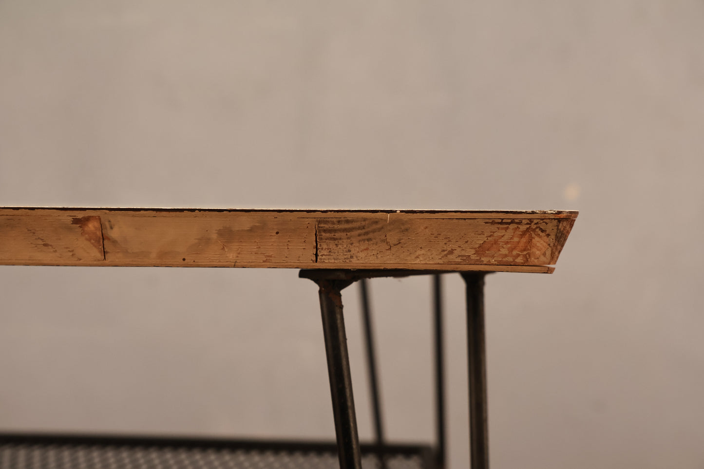 Atomic Iron & Laminate 2-Tier End Table - ONLINE ONLY