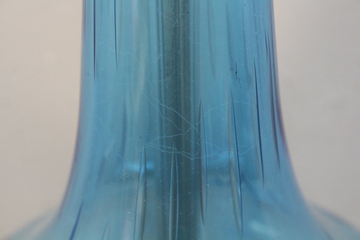 Pair of Tall Blue Glass Table Lamps