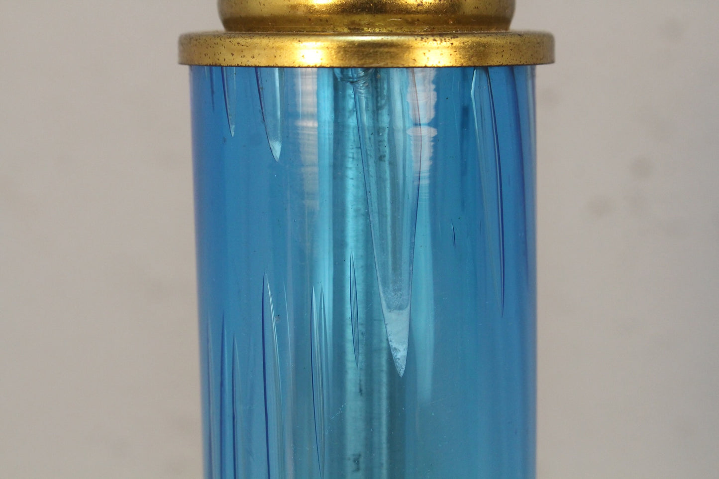 Pair of Tall Blue Glass Table Lamps