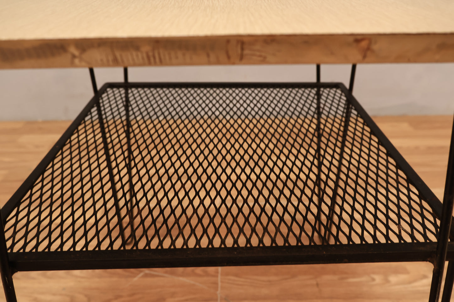 Atomic Iron & Laminate 2-Tier End Table - ONLINE ONLY